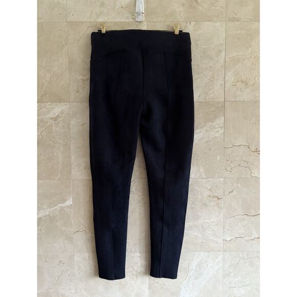 SPANX Faux Suede Leggings Large Classic Navy, Sleek Fit, Slimming, Holiday Party - Picture 10 of 10